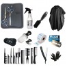 Kit Barber Tijeras Set Peines Capa Navaja Filos Quitapelo