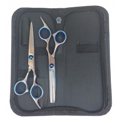 Kit Barber Tijeras Set Peines Capa Navaja Filos Quitapelo