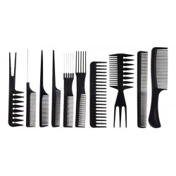 Kit Barber Tijeras Set Peines Capa Navaja Filos Quitapelo