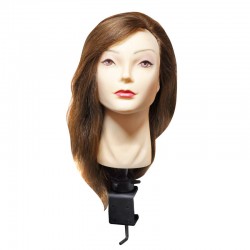 Cabeza De Practica Peluqueria 100% Pelo Natural 40cm W93