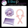 Kit Gorro + Funda Almohada Saten Antifrizz Rulos Lacios Ideal Dormir + Banda Rizadora Eurostil