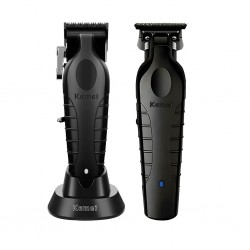 Kit Kemei Clipper 2296 + Trimmer 2299 Barber