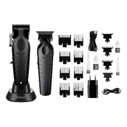 Kit Kemei Clipper 2296 + Trimmer 2299 Barber