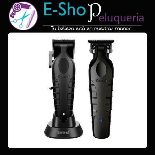 Kit Kemei Clipper 2296 + Trimmer 2299 Barber