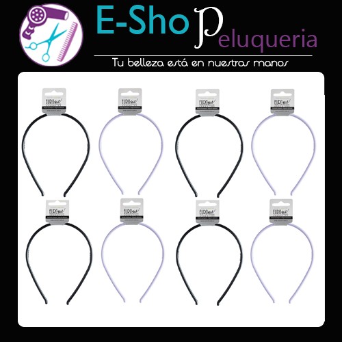 Vincha Fina Invisible Angosta Diente Pelo Eurostil Kit X 8 50076