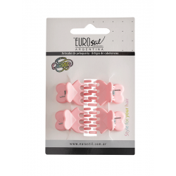 Hebilla Broche De Pelo Corazon Mini Eurostil Kit X16 50077