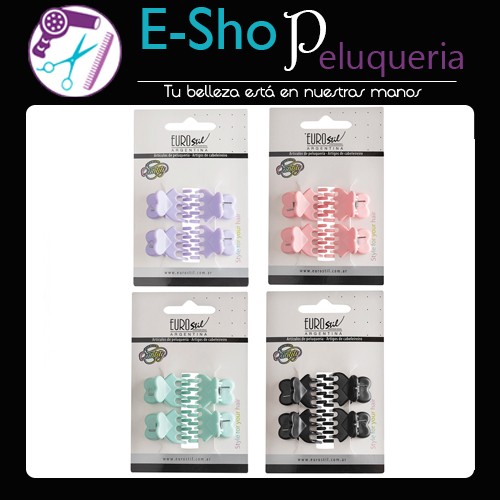 Hebilla Broche De Pelo Corazon Mini Eurostil Kit X16 50077