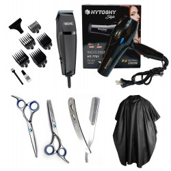Máquina de Corte Easy Cut Wahl Peluqueria + Secador de Pelo 2000w + Kit Tijeras