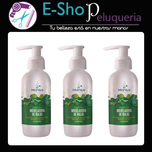 Crema de Peinar Modeladora de Rulos Belanova x 130ml Kit x 3