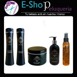 Shampoo + Acondicionador + Baño de Crema + Crema de Peinar + Brillo Kit Argan Tonaleg