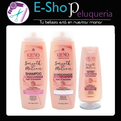 Kleno Smooth In Motion Kit Shampoo + Acondicionador + Mascara Lacios Argan