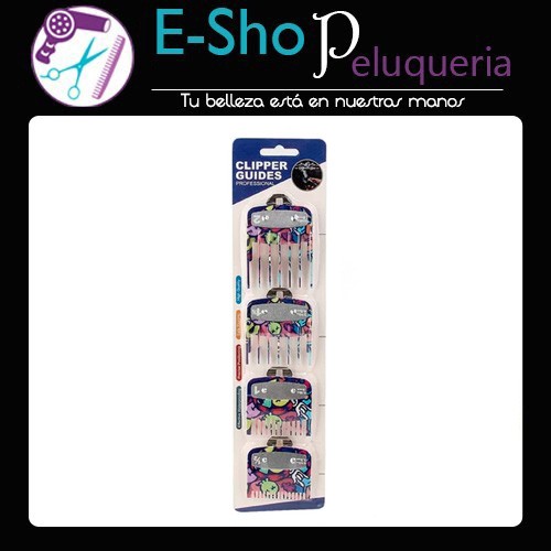 Set De Alzas Peines Premium X4 Para Maquina De Corte Clipper