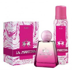 Perfume La Martina Rubi Mujer Eau de Toilette x 100ml + Kit Desodorante
