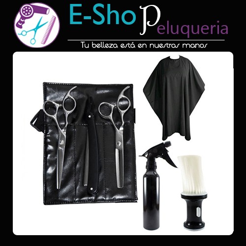 Kit Tijeras + Navaja + Sacapelo + Rociador + Capa De Corte