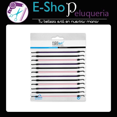 Bolsa 12 Gomas con gancho para Bigudies Eurostil 50636