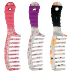 Peine Floreado Mango de Goma Jessamy P08501