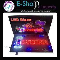 Cartel Led Barberia Luminoso 50 x 25cms