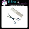Kit Tijera De Corte Canina Curva 6 Pulgadas Punta Roma + Peine