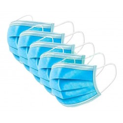 Barbijo Tapa Boca X50u Polipropileno Celeste