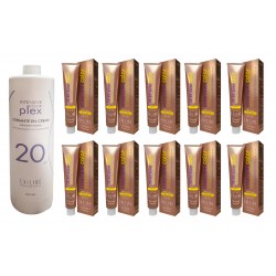 Kit 10 Tinturas Intensive Color Exiline + Oxidante 20v X 900ml
