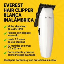 Maquina De Corte Patillera Kit Barberia Everest Jrl Profesional