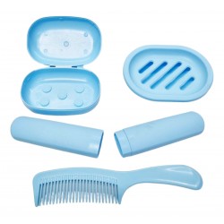 Peine, Jabonera Y Porta Cepillo Dental En Set X 4 Para Viaje