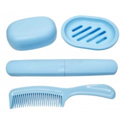 Peine, Jabonera Y Porta Cepillo Dental En Set X 4 Para Viaje