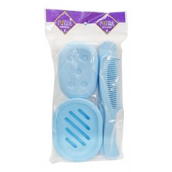 Peine, Jabonera Y Porta Cepillo Dental En Set X 4 Para Viaje