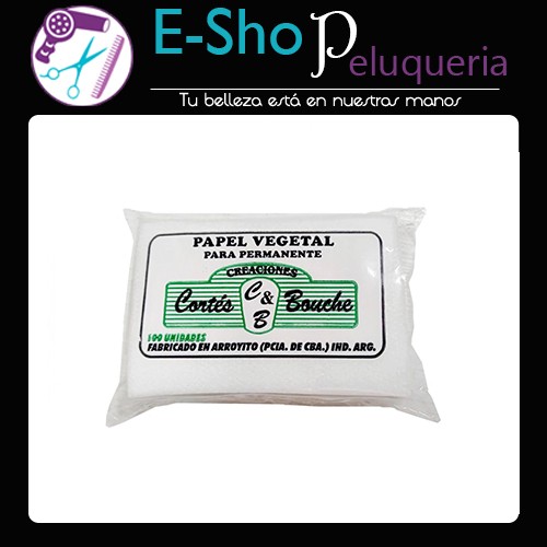 Papel Vegetal Para Permanente X 100 Unidades Peluquería