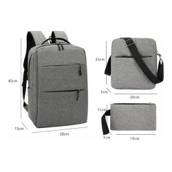 Mochila Morral Neceser Kit Urbana 3 En 1 Vintage Casual Usb