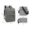 Mochila Morral Neceser Kit Urbana 3 En 1 Vintage Casual Usb