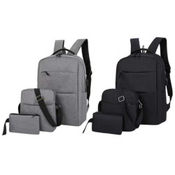 Mochila Morral Neceser Kit Urbana 3 En 1 Vintage Casual Usb