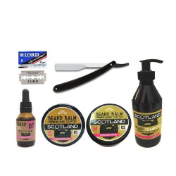 Kit Barberia Shampoo + Cera Brillante + Mate + Aceite Scotland