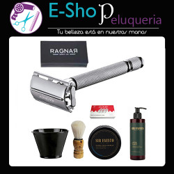 Kit De Afeitado Barba Maquina Clasica Con Filo After Shave