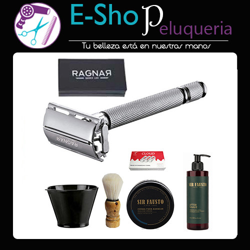 Kit De Afeitado Barba Maquina Clasica Con Filo After Shave