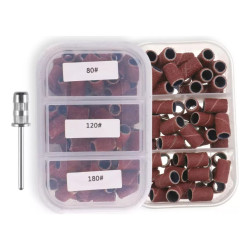 Set Manicuria Bandas De Lijado X75 + Fresa Uñas Esculpidas