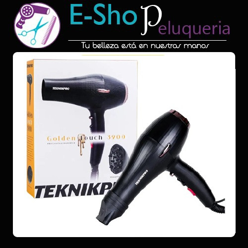 Secador de Pelo Profesional Teknikpro Golden Touch 3900 1800w