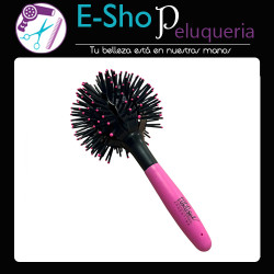 Cepillo 3d Esférico 360 Modelador Para Cabello Rizos Y Onda Eurostil 04968