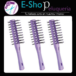 Cepillo Esqueleto Doble Peluqueria Profesional Eurostil 2182 Kit X3