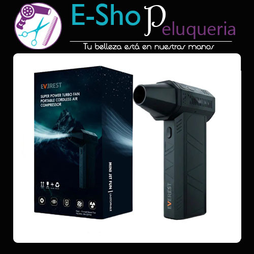 Soplador Portatil Barberia Everest Turbo Power