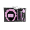 Set Brochas + Vincha + muñequeras Para Maquillaje Jessamy P3807