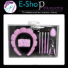 Set Brochas + Vincha + muñequeras Para Maquillaje Jessamy P3807