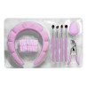 Set Brochas + Vincha + muñequeras Para Maquillaje Jessamy P3807
