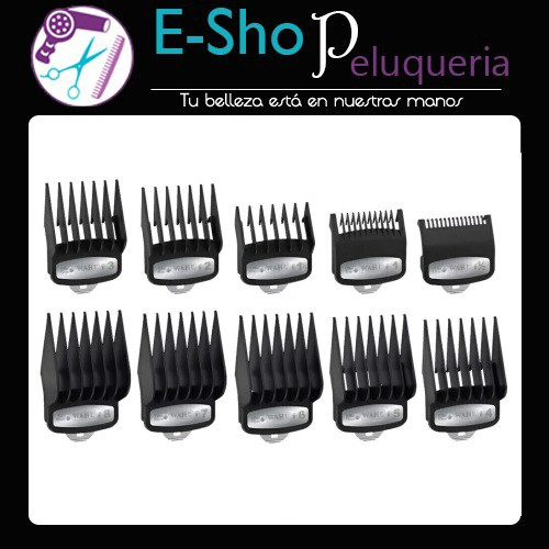 Set Peines De Alza Guia Wahl Premium Metálico X 10 U