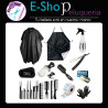 Kit Barber Capa Delantal Tru Peines Cepillos Guante Rociador