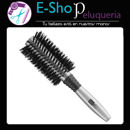 Cepillo Circular Mezcla Jabali Mango de Goma 25MM Eurostil 52451