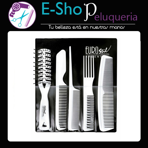 Estuche 4 Peines + 1 Peine Esqueleto Eurostil 50951/B