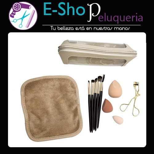 Set Maquillaje Pinceles + Arqueador + Cisne Jessamy P3805