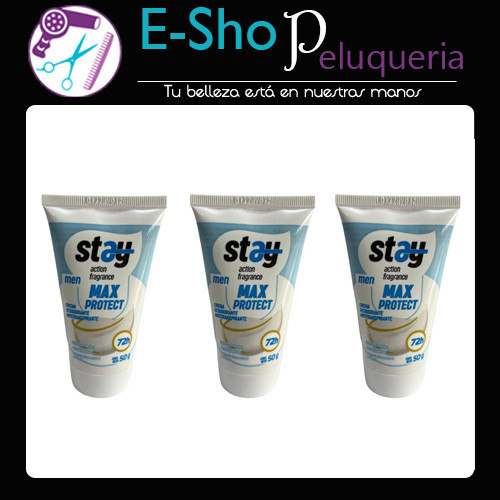 Crema Desodorante Antitranspirante Max Protect Men Stay 50gr x3