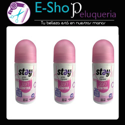 Desodorante Roll On Antitranspirante Soft Control Women Stay 50ml Kit x 3